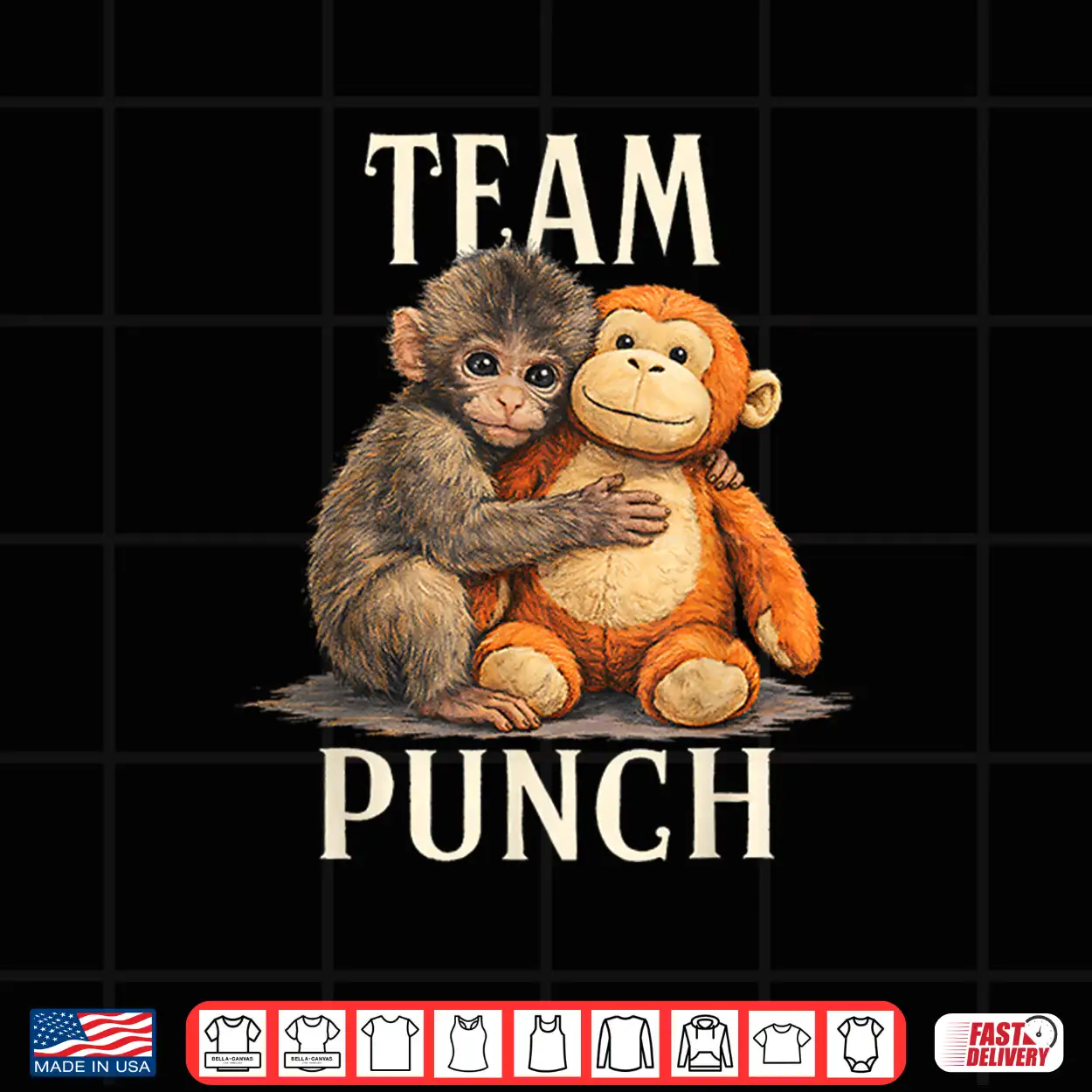 Team Punch Cute Monkey And Bear Design Shirt Team Punch Cute Monkey And Bear Design Shirt