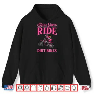 Hoodie Cool Dirt Bike Art for Women Girls Motocross Racing Dirtbike Shirt