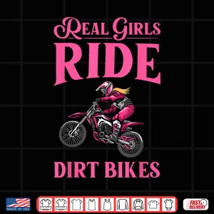 Design Cool Dirt Bike Art for Women Girls Motocross Racing Dirtbike Shirt