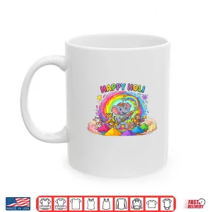 Mug Happy Holi Festival India Color Elephant Hindu Toddler Kids Shirt