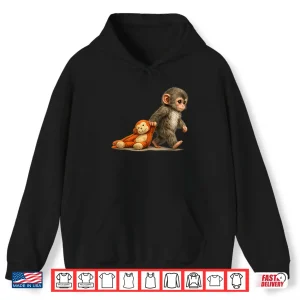 Hoodie Monkey Punch Baby Macaque Little Punch Big Cute Love Plush Shirt