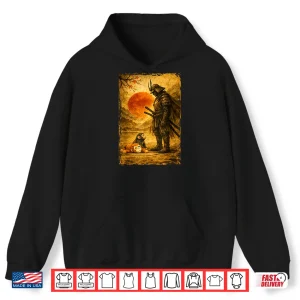 Hoodie Samurai Warrior Baby Monkey Punch Vintage Japanese Art Shirt