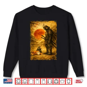 Sweatshirt Samurai Warrior Baby Monkey Punch Vintage Japanese Art Shirt