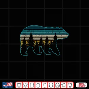 Design Bear Nature Grizzly Brown Black Bear Hiking Hunting Gift Shirt