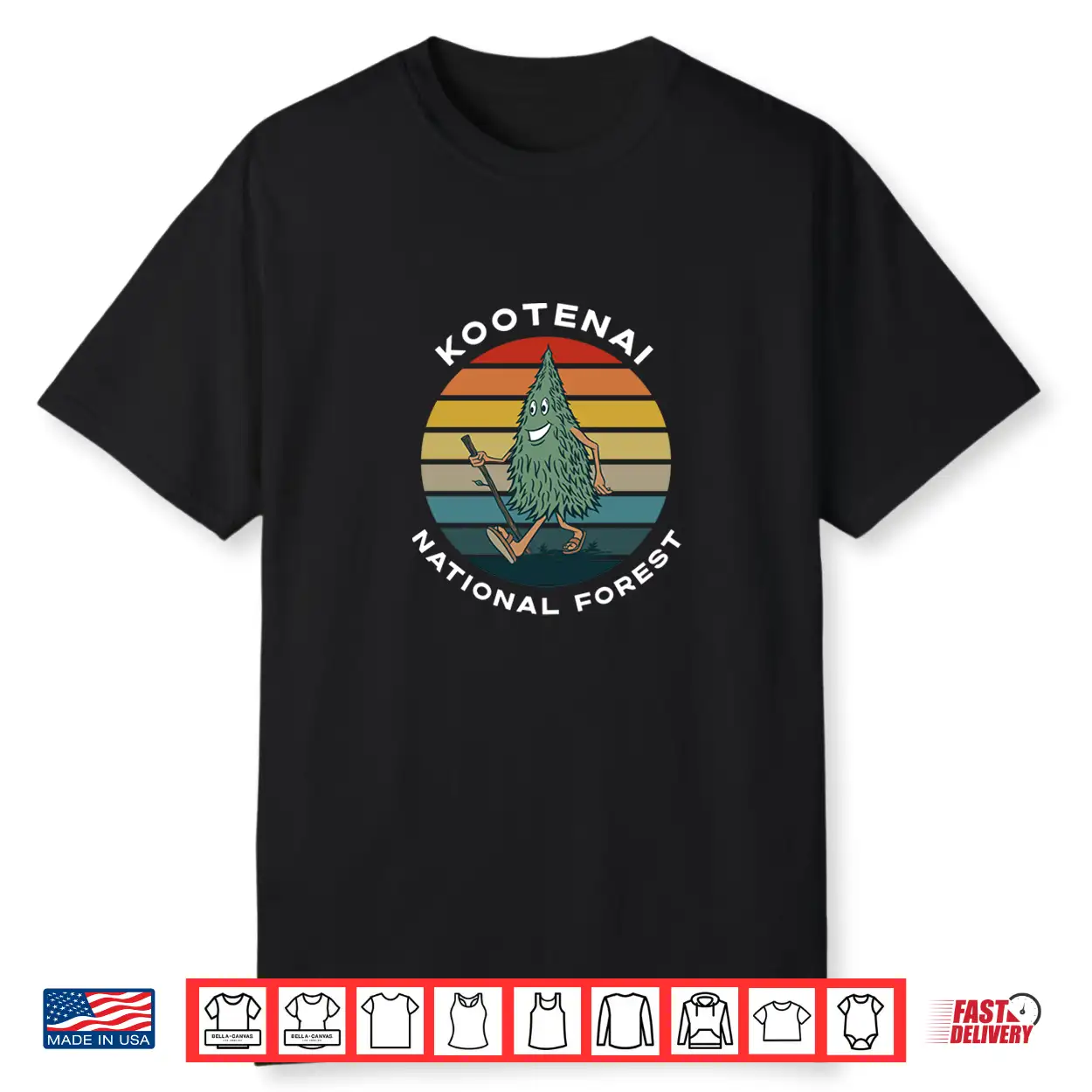 Cute Hiking Tree Kootenai National Forest Montana Camping Shirt Cute Hiking Tree Kootenai National Forest Montana Camping Shirt