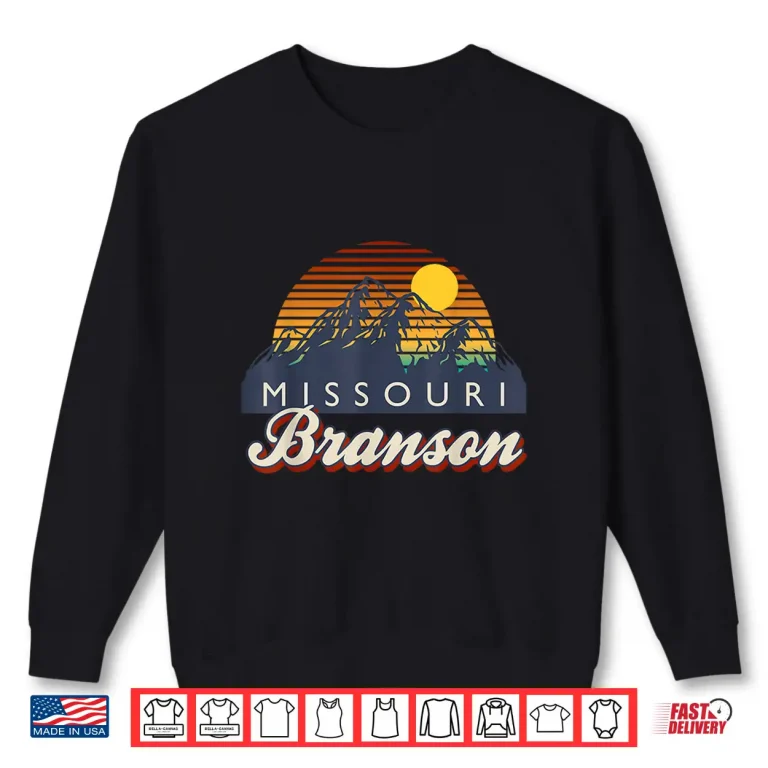 Sweatshirt Branson Missouri Vintage Mountain Hiking Retro Eighties Nineties Shirt