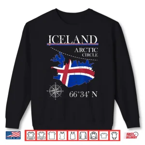 Sweatshirt Iceland Arctic Circle Polar North Island Icelandic Flag Shirt