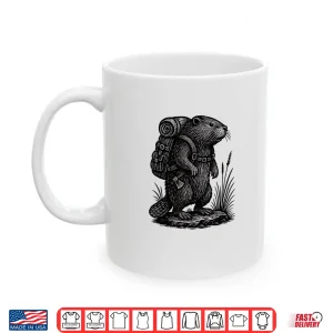 Mug Hiking Beaver Backpacking Animals Funny Cottagecore Castor Shirt