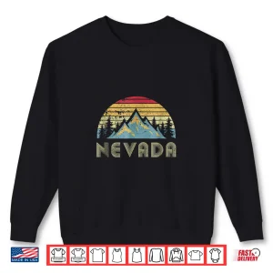 Sweatshirt Nevada Retro Vintage Mountains Nature Hiking Graphic Shirt