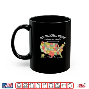 National Parks Map Camping Athletic Hiking Graphic Shirt 3 Mug National Parks Map Camping Athletic Hiking Graphic Shirt