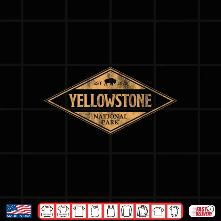 Design Retro Bison Yellowstone National Park Eighteen Seventy Two Shirt