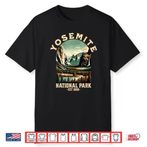 Retro Yosemite National Park Usa Vintage Hiking Graphic Shirt
