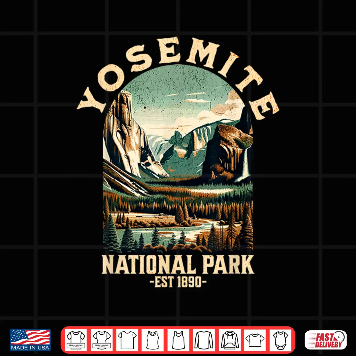 Retro Yosemite National Park Usa Vintage Hiking Graphic Shirt Retro Yosemite National Park Usa Vintage Hiking Graphic Shirt