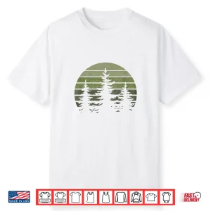 Vintage Wildlife Forest Trees Outdoors Nature Retro Hiking Shirt