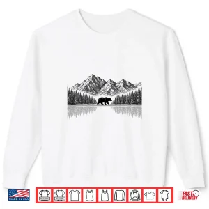 Vintage Mountain Bear Nature Landscape Trees Reflection Shirt 2 Sweatshirt Vintage Mountain Bear Nature Landscape Trees Reflection Shirt
