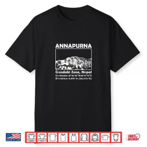 Annapurna Massif Nepal Mountain Climbing Trekking Shirt