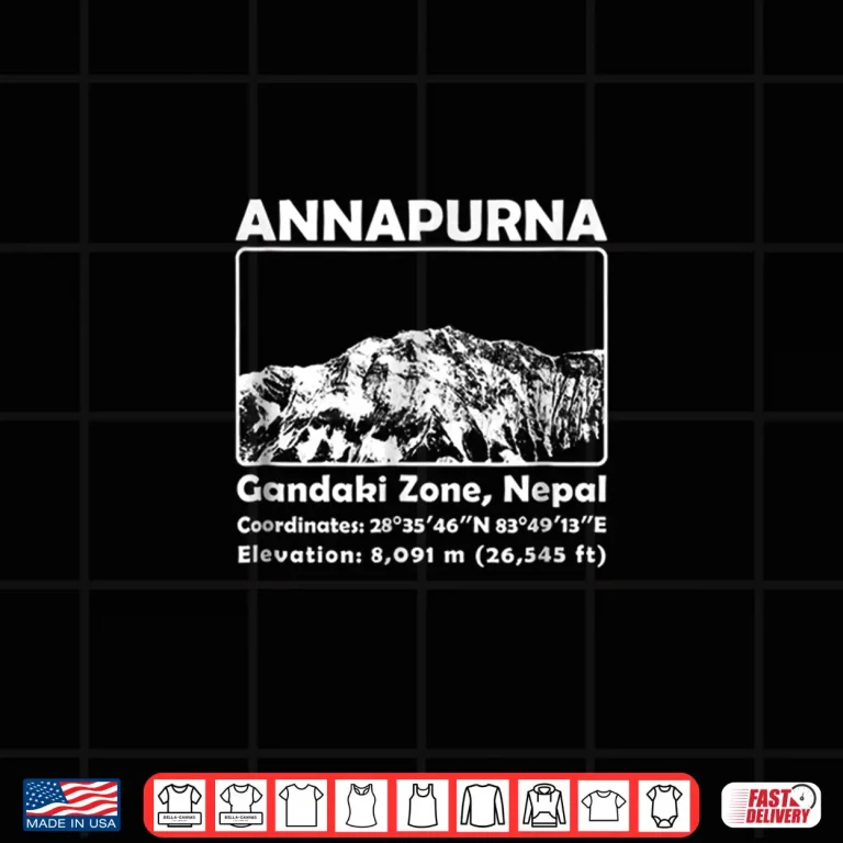 Design Annapurna Massif Nepal Mountain Climbing Trekking Shirt