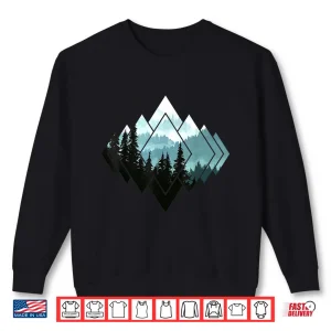 Sweatshirt Forest Nature Mountains Trekking Hiking Camping Outdoor Gift Shirt
