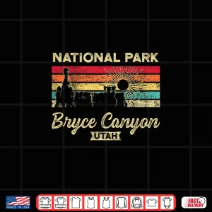Design National Park Retro Sunset Bryce Canyon Shirt