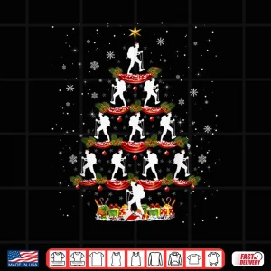 Design Hiking Santa Christmas Tree Merry Christmas Trekking Shirt