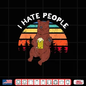 Design I Hate People Funny Camping Trekking Outdoor Hiking Shirt