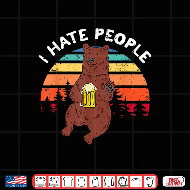 Design I Hate People Funny Camping Trekking Outdoor Hiking Shirt