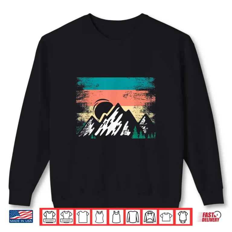 Sweatshirt Retro Mountain Hiker Climber Outdoor Adventure Trekking Shirt