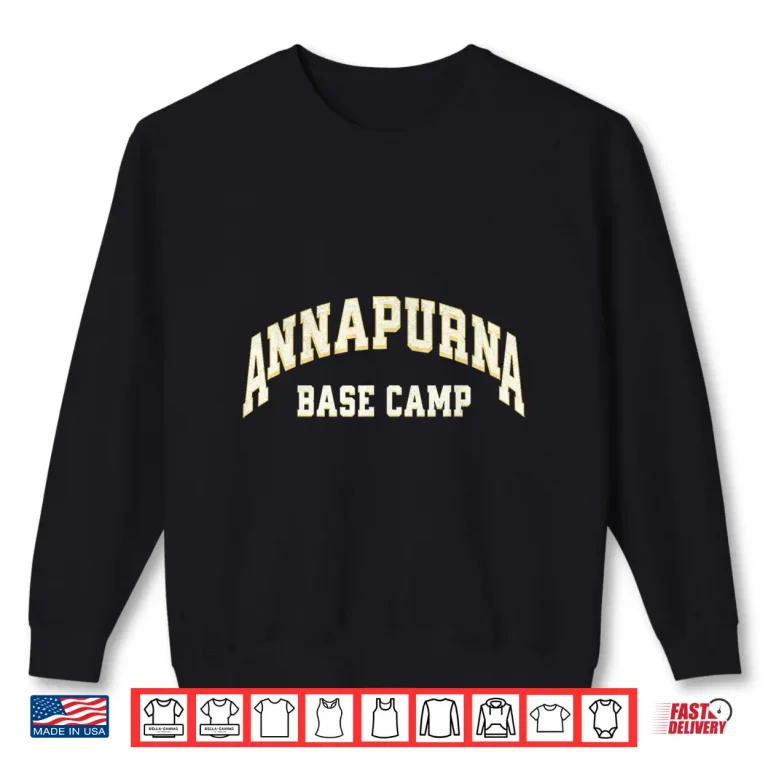 Sweatshirt Sporty Annapurna Base Camp Mountain Trekking in Nepal Shirt
