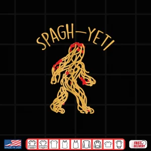 Design Spagh Yeti Funny Ramen Noodle Spaghetti Pasta Shirt