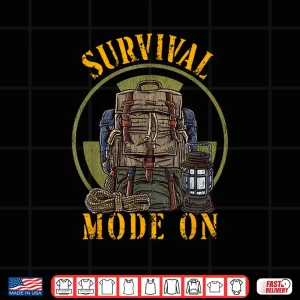 Design Survival Mode On Doomsday Prepper Mountain Climber Backpack Shirt