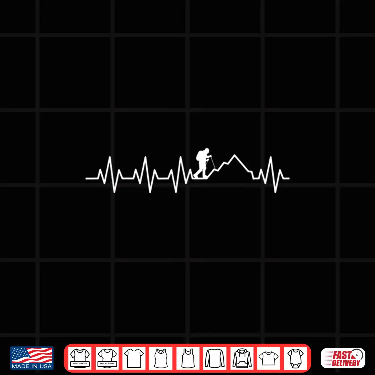 Trekker Hiking Mountain Trekking Heartbeat Hike Pulse Gift Shirt Trekker Hiking Mountain Trekking Heartbeat Hike Pulse Gift Shirt