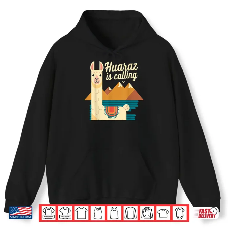 Hoodie Alpaca Huaraz Cordillera Blanca Trekking Adventure Peru Shirt