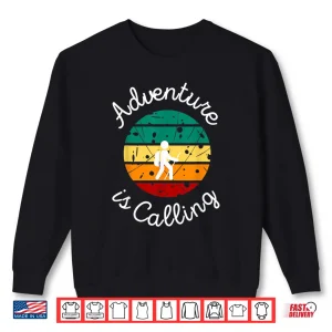 Sweatshirt Adventure is Calling Nature Hiker Vintage Sunset Shirt