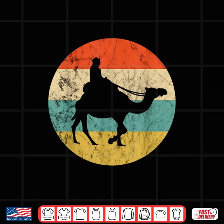 Design Camel Vintage Retro Camel Ride Camel Trekking Desert Animal Shirt