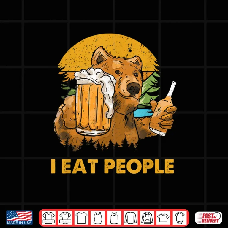 Design I Eat People Bear Funny Hiking Camping Trekking Lover Shirt