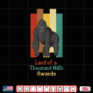 Design Land of a Thousand Hills African Gorilla Trekking Rwanda Shirt