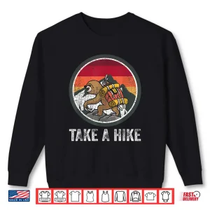 Sweatshirt Take A Hike Retro Hiker Sloth Hiking Trekking Fun Kids Boys Shirt