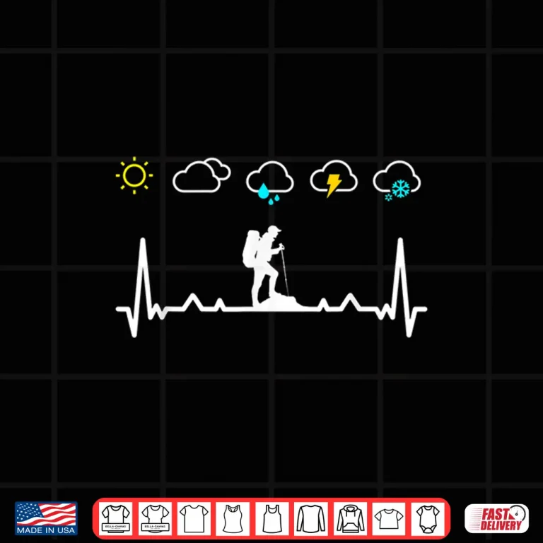 Design Trekking in all weather hiking heartbeat hiker Shirt