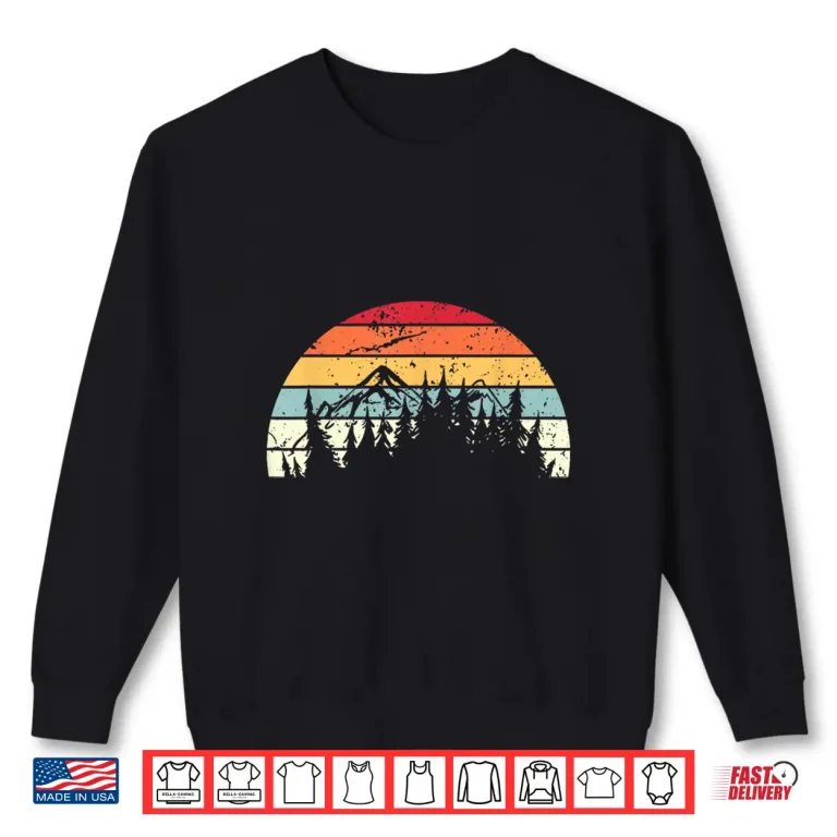 Sweatshirt Vintage Trekking Sunset Men Women distressed Sunrise Shirt