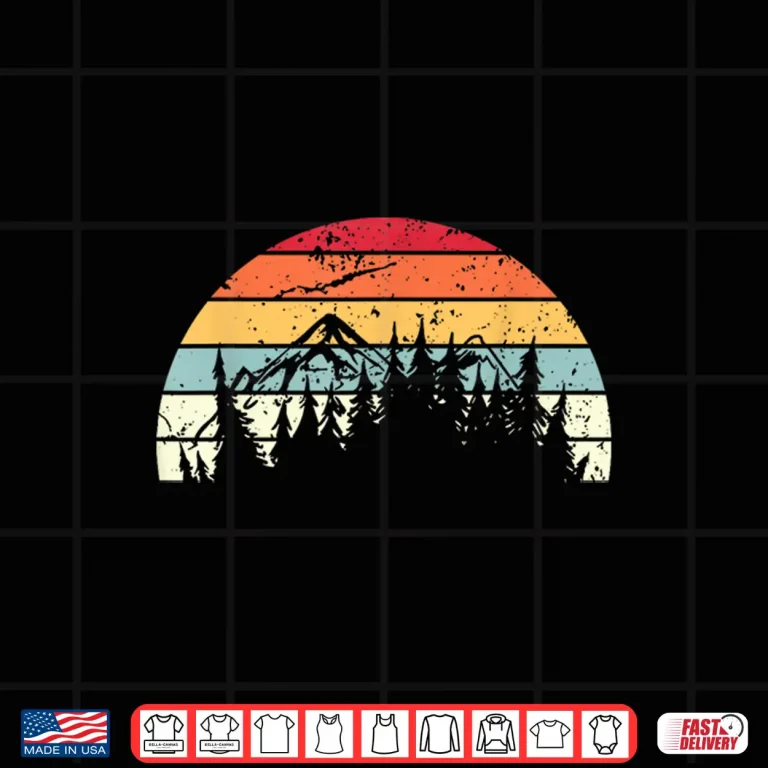 Design Vintage Trekking Sunset Men Women distressed Sunrise Shirt