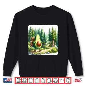Avocado Hiker In Lush Forest With Path. Trekking Backpack Shirt 2 Sweatshirt Avocado Hiker In Lush Forest With Path. Trekking Backpack Shirt