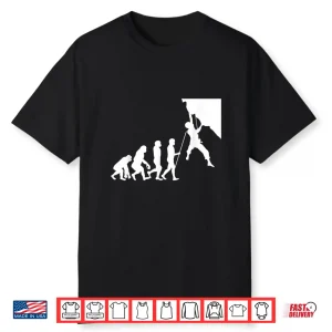Climb Evolution Climbing Bouldering Hiking Trekking Gift Shirt