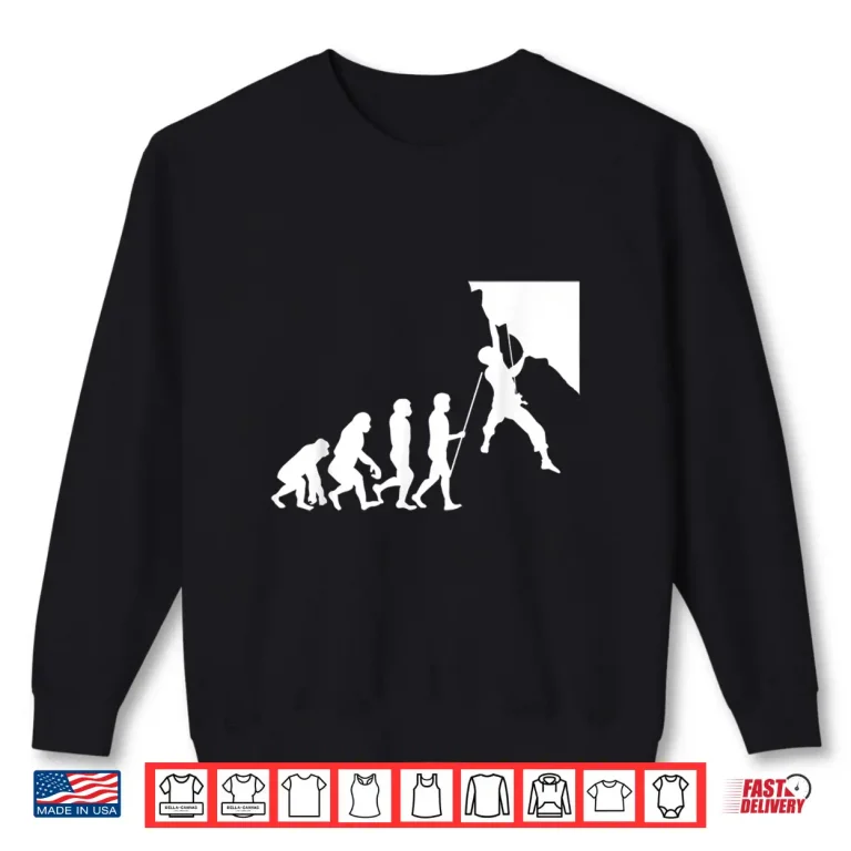Sweatshirt Climb Evolution Climbing Bouldering Hiking Trekking gift Shirt