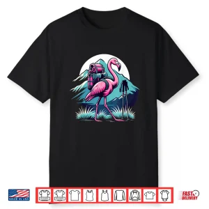 Flamingo Mountain Hiking Nature Trekking Hiker Adventures Shirt