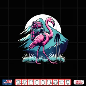 Design Flamingo Mountain Hiking Nature Trekking Hiker Adventures Shirt