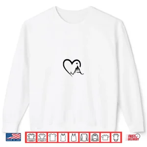 Sweatshirt Mountain Heart Alpen Climbing Hiking Hearts Outdoor Trekking Shirt