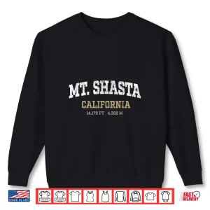 Sweatshirt Mt Shasta California Vintage Athletic White Arch Shirt