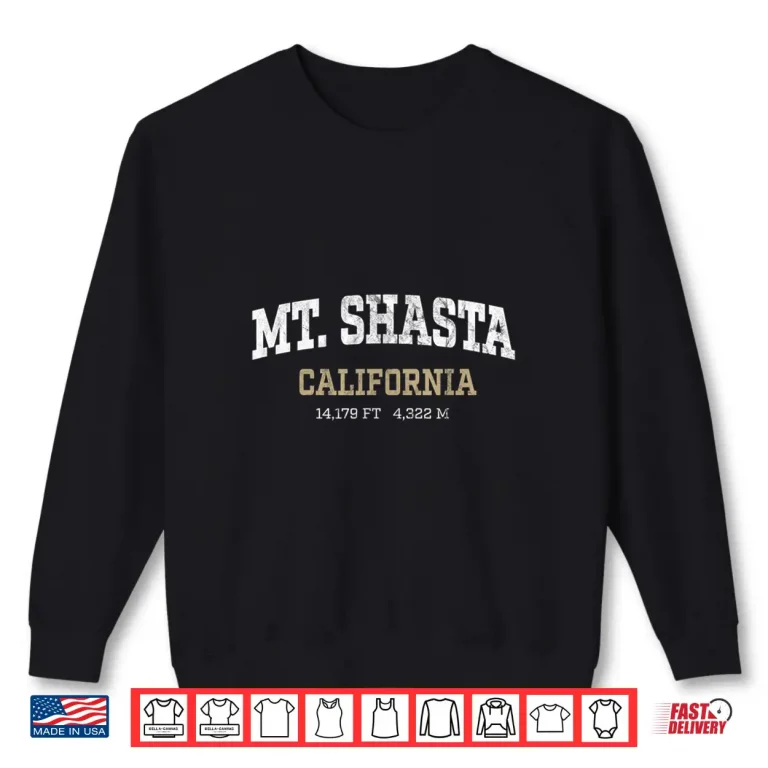 Sweatshirt Mt Shasta California Vintage Athletic White Arch Shirt
