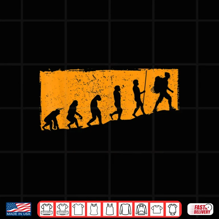 Design Retro Evolution hiking hiker Trekking mountains hike Shirt