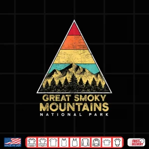 Design Retro Triangle Great Smoky Mountains Shirt